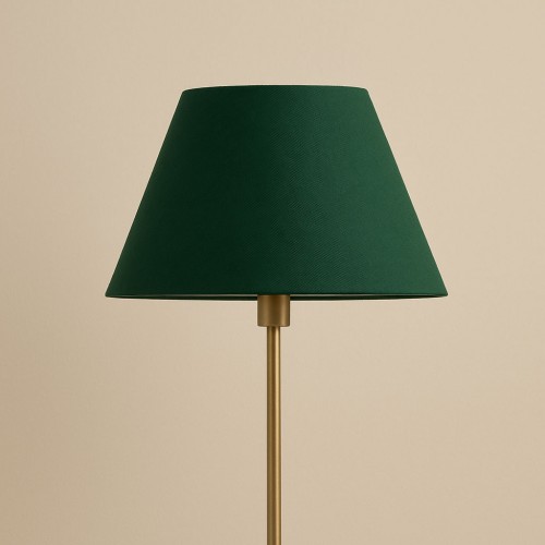 Yeşil Konik Keten Abajur & Lambader Başlığı – El Yapımı, Şık ve Çok Amaçlı 