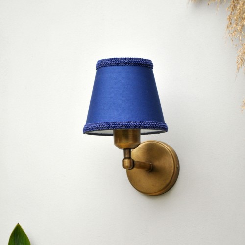 Circle Glow Vintage Gold Duvar Apliği Sutaşı İşlemeli Koyu Mavi Başlıklı, Farklı Renk Seçenekleri