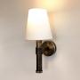 aurelier wall sconce – eskitme pirinç duvar aplik krem konik başlık dekoratif aydınlatma