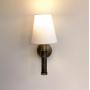 aurelier wall sconce – eskitme pirinç duvar aplik krem konik başlık dekoratif aydınlatma