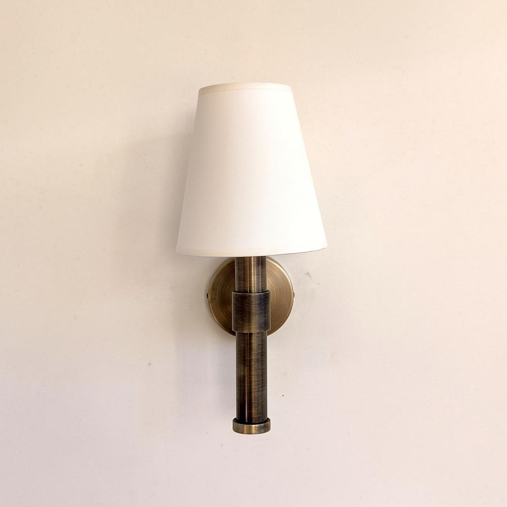 aurelier wall sconce – eskitme pirinç duvar aplik krem konik başlık dekoratif aydınlatma