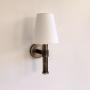 aurelier wall sconce – eskitme pirinç duvar aplik krem konik başlık dekoratif aydınlatma