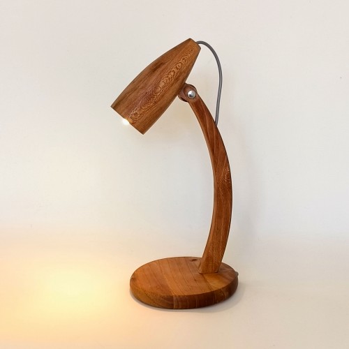 Solenne Curve Masa Lambası – Masif Çınar Ahşap | Organik Modern Zarafet