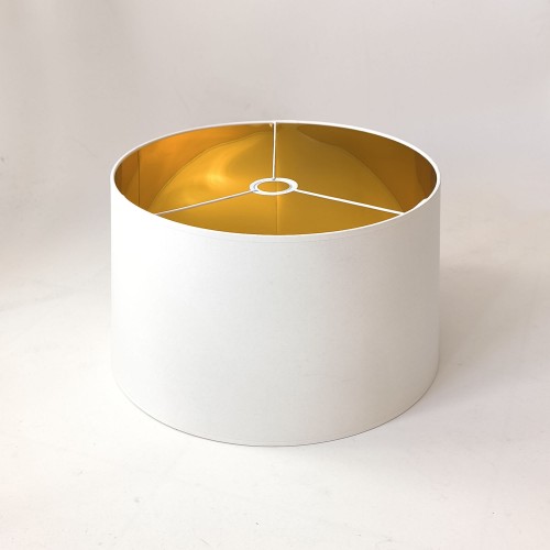 Gold Kaplama Krem Konik Abajur & Lambader Başlığı – El Yapımı, Işığı Zarifçe Yansıtan Tasarım (Farklı Boyut Seçenekleri)