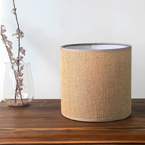 El Yapımı Küçük Boy Silindir Abajur & Aplik Başlığı – Jüt