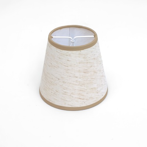 Linea Koleksiyonu – El Yapımı Keten Krem Kumaş Jüt Biyeli Aplik Şapkası, 14 cm